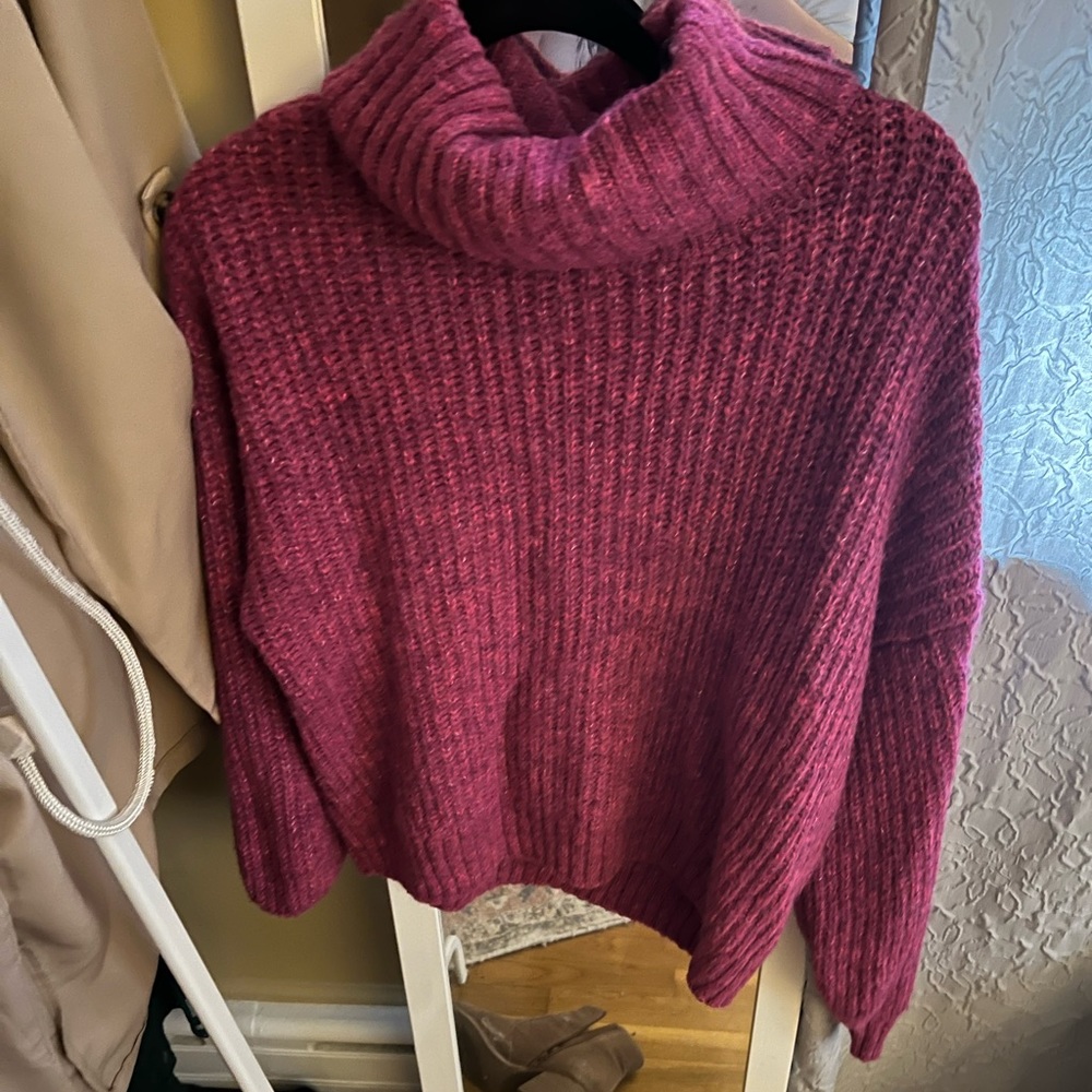 Purple Old Navy turtleneck sweater